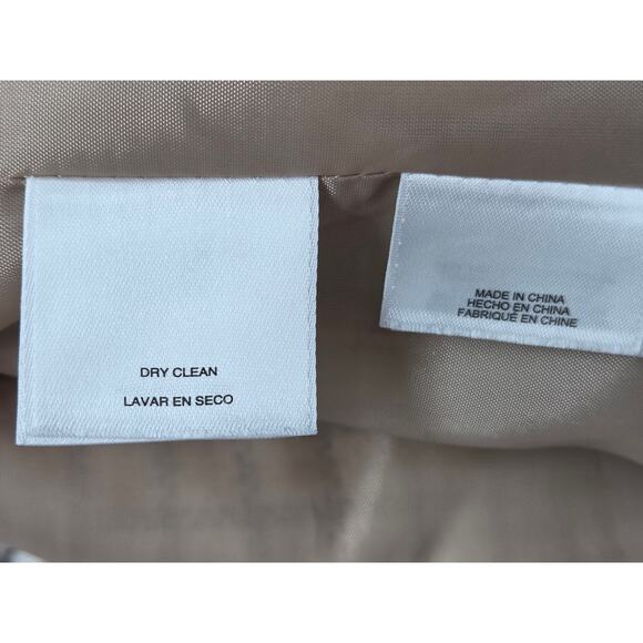 Anne Klein open Front  Blazer White /Natural Plaid 2 Pockets NWOT L - Picture 6 of 7